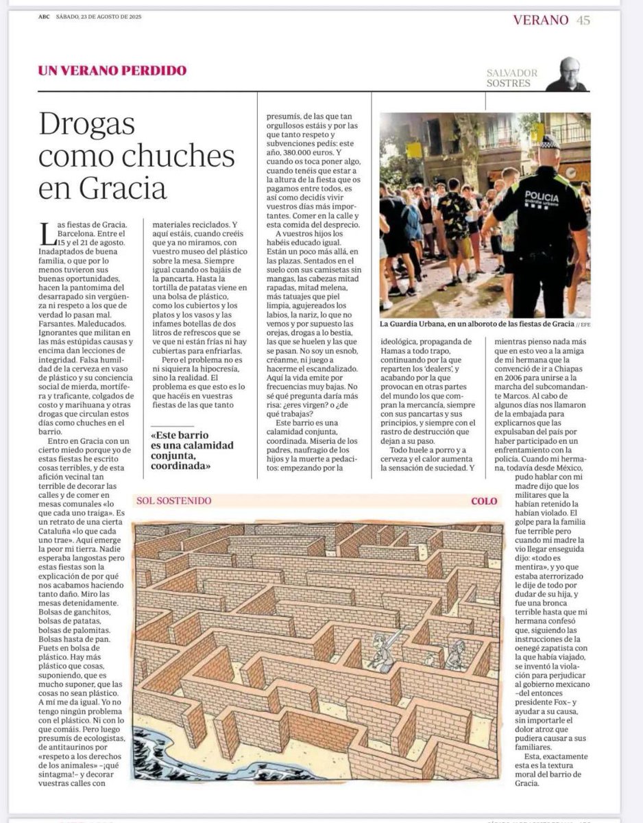 Si les de Gràcia són un caos subvencionat, les de Vallcarca el superen: menys pressupost, més dogma antisistema i encara més soroll, brutícia i drogues disfressades d'autogestió popular.