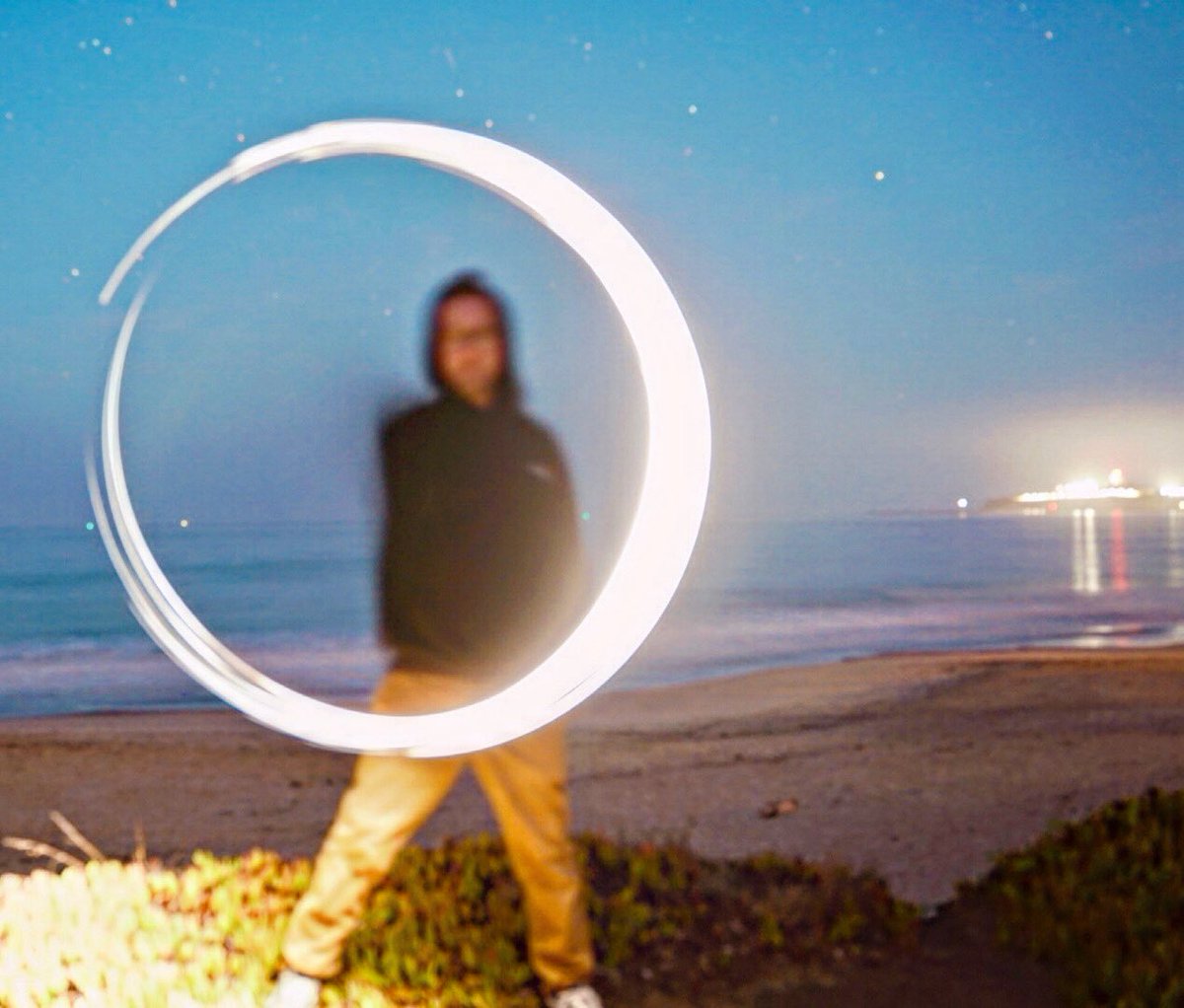 Saw stars out this morning and decided to dust off the camera and head to the beach!  While using my flashlight to see the camera I thought I’d try something new. Here you have it.  #Bitcoin is Zen