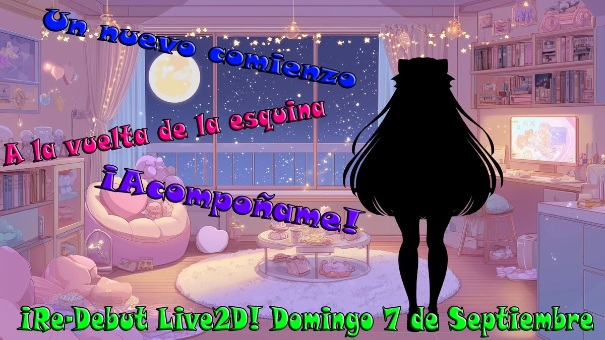 ¡Se acerca Destellitos! y que mejor que mi cumpleaños para estrenarlo y compartirlo con ustedes ❤️ 🥳
¡RE-DEBUT LIVE2D! Los espero el 7 de septiembre a las 6PM hora Argentina 🦋

#Vtubers #VTuberES #VTuberUprising #TwitchStreamers #gamer #VtuberDebut #VtuberSupport #streamer