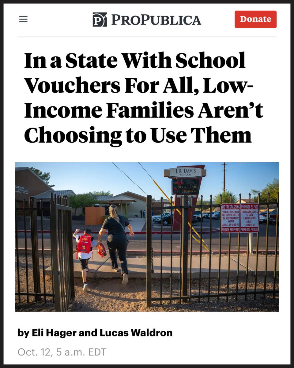 😥“The poorer the ZIP code, the less often vouchers are being used. The richer, the more.”

Vouchers were sold as a way to help low-income students, but that has always been a false narrative. In reality, tuition &amp; fees make private schools out of reach for low-income families.