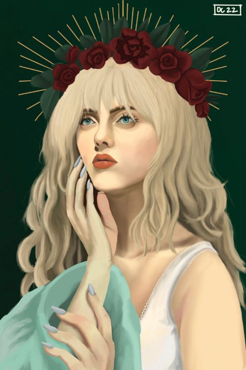 Art of the Day! "Billie Ellish". Buy at: ArtPal.com/destindraws?i=…