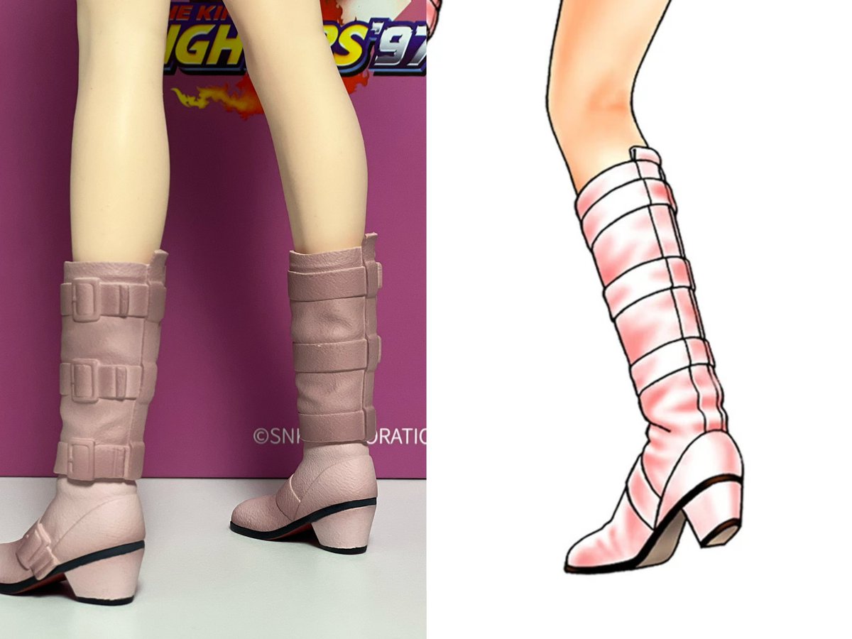 Shermie by Tunshi，big disappointment！！
clothes are cheaply made！！and way too short！as well as the boots！also the sacle is so wrong！King is 175cm tall，Mature is 177cm，Shermie is 173cm，yet Shermie is much more taller than both of them！
