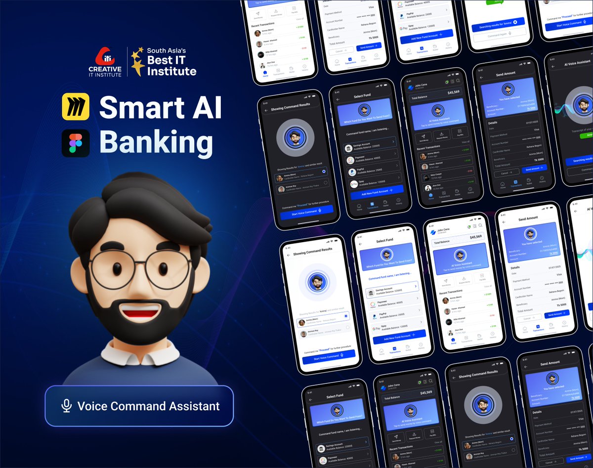 NafisaTDisha's tweet photo. Smart Banking with AI Assistant - Voice Command for Seamless Transactions.🤖📱🔥😍
Project Link: https://t.co/Clrnij01aK

#CreativeITInstitute #NafisaTarannumDisha #NafisaTDisha #ProductDesign #UXUIDesign #UX #UI #AppDesign #MobileApp #AppPrototype #FigmaApp #Fintech #AIAssistant https://t.co/HXqY8piqxv