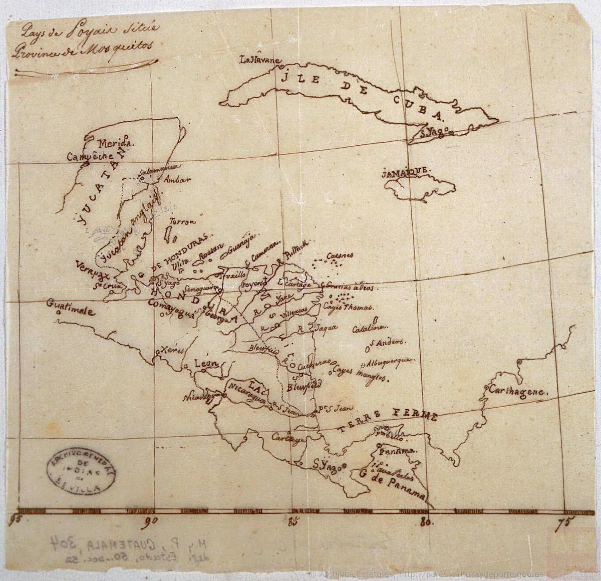 Centroamérica y los puertos de Cuba y Tierra Firme, 1823. 
#América #Centroamérica #Caribe