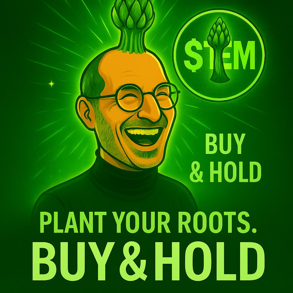 Jobsparagus's tweet image. The roots are planted 🌱
The garden is alive, airdrops have sprouted 🌊💧…
But the strongest growth comes from those who plant their own.

💎 Buy &amp;amp; hold $STEM
☀️ Community-powered. No shortcuts.
🚀 The bloom is just beginning.

👉 tinyurl.com/3wef4mtci