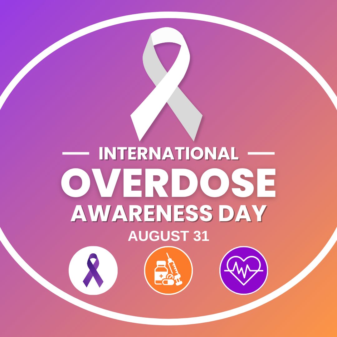 August 31 is International Overdose Awareness Day.  We remember those lost, support those affected, and raise awareness to prevent overdose. The opioid crisis continues—together, we can reduce stigma, save lives, and support recovery. #OverdoseAwarenessDay #FOMA #DOsCare