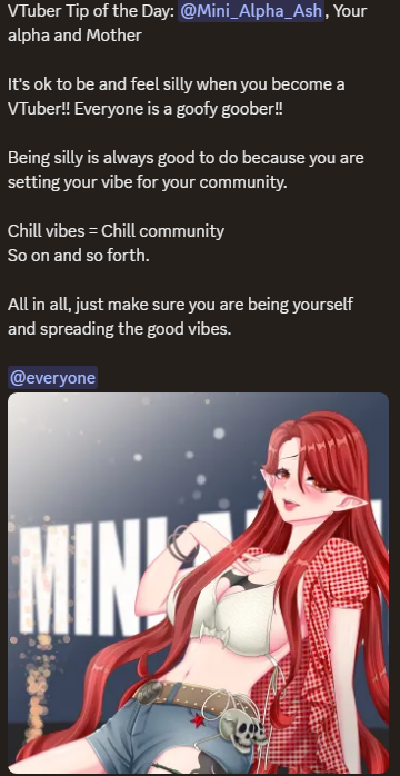 🌕🐺MiniAlphaAsh🌕🐺 | ENVtuber (@minialphaash) on Twitter photo Here is another VTuber Tip of the Day: 🤍🌷✨️
We all be goofy and we mad respect it!!!!
(˶ᵔ ᵕ ᵔ˶)
🎨 <a href="/megumiayakaa/">Chloe Stewart</a>.bsky.social
For more tips checkout:
🔗 discord.gg/aZvYJ44NnP
༉‧₊˚🕯️🖤❀༉‧₊˚.༉‧₊˚🕯️🖤❀༉‧₊˚.༉‧₊˚🕯️🖤❀༉‧₊˚.
#VTuberUprising #HelpfulMinMin Here is another VTuber Tip of the Day: 🤍🌷✨️
We all be goofy and we mad respect it!!!!
(˶ᵔ ᵕ ᵔ˶)
🎨 <a href="/megumiayakaa/">Chloe Stewart</a>.bsky.social
For more tips checkout:
🔗 discord.gg/aZvYJ44NnP
༉‧₊˚🕯️🖤❀༉‧₊˚.༉‧₊˚🕯️🖤❀༉‧₊˚.༉‧₊˚🕯️🖤❀༉‧₊˚.
#VTuberUprising #HelpfulMinMin