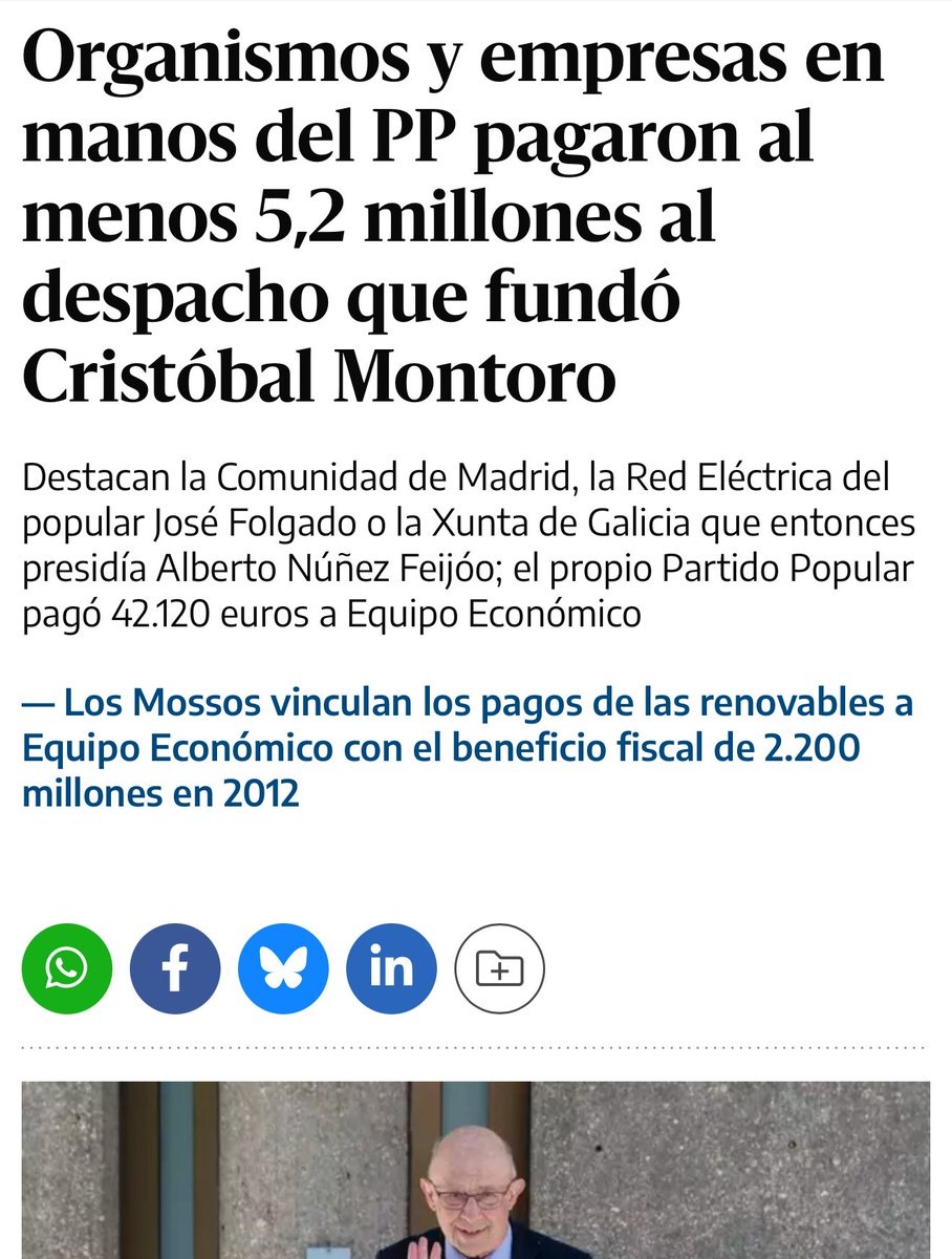 Mientras Montoro te decía que gastabas por encima de tus posibilidades él se enriquecía 👇🏽

Organismos y empresas en manos del PP pagaron al menos 5,2 millones al despacho que fundó Cristóbal Montoro:eldiario.es/1_bf26a3?utm_c…