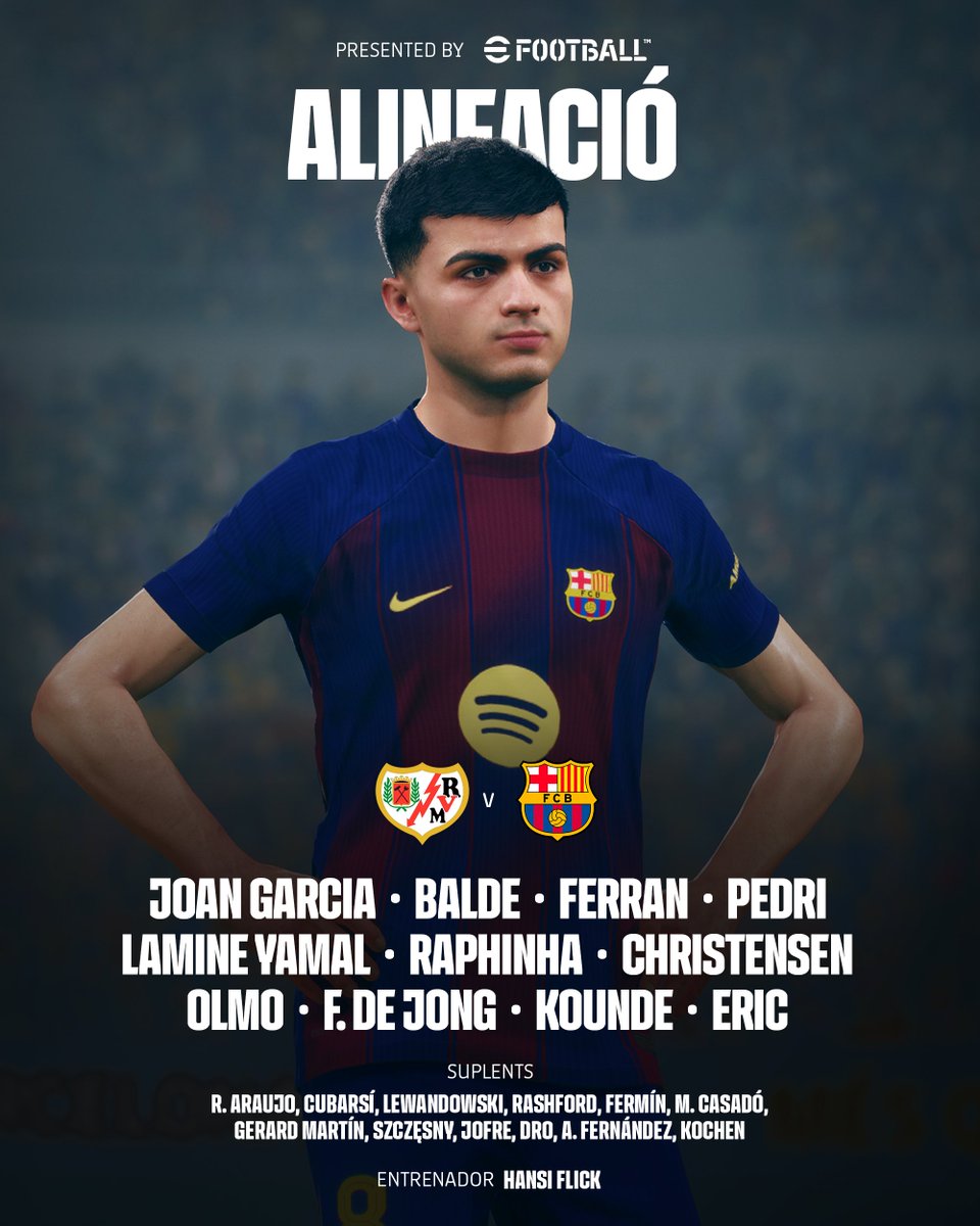 𝐋𝐈𝐍𝐄 𝐔𝐏 🔵🔴
#RayoBarça