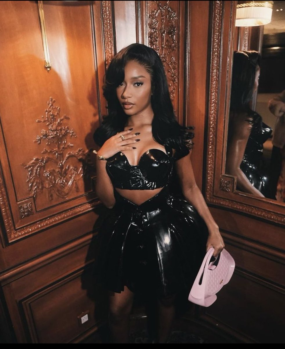 Ayra Starr in this Balmain dress