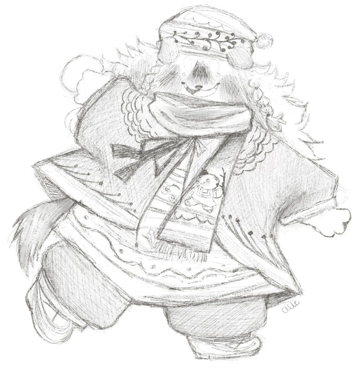 There is not an ounce of snow outside but i drew this anyway