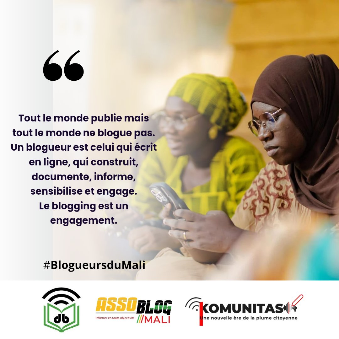 Mme_aminataa's tweet image. De 2019 à aujourd’hui, mes réseaux sociaux sont devenus un espace de plaidoyer, d’engagement et de dénonciation de l’injustice.
Aujourd’hui, je suis fière de servir comme Présidente Nationale de @komunitas223 malgré un contexte de rétrécissement de l’espace civique
Happy #BlogDay