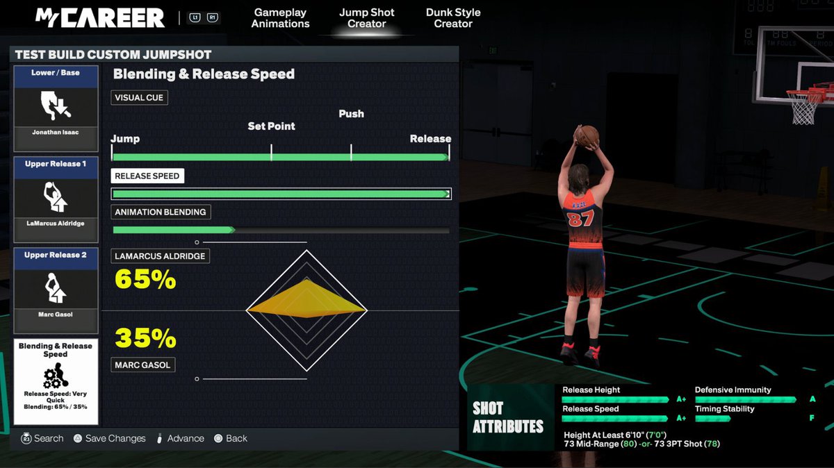 BEST NEW CUSTOM JUMPSHOT FOR 6’10–7’4 BIGMEN BUILDS IN #NBA2K26 !!!

(Rating Must Be 73 Mid/3PT)
Lower/Base:  Jonathan Isaac
Upper Release 1: LaMarcus Aldridge
Upper Release 2: Marc Gasol
Blend: 65 LA/35 Gasol
Timing: Very Quick

Via <a href="/kavi_kaze/">kavi</a>