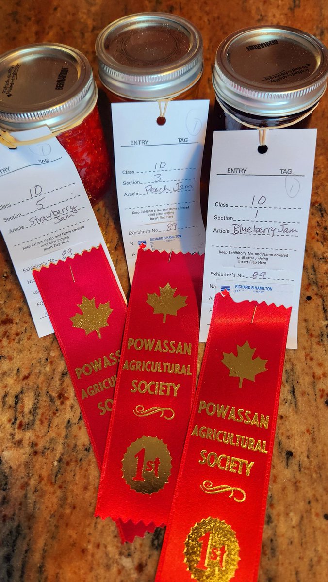 RichardH62's tweet image. I swept the competition at the Powassan Fall Fair. #Jam #Autumn #Fair #Sweet