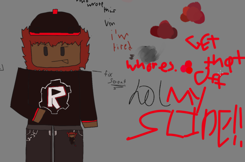 made my oc as cool guy builderman... ignore the crazy text on the side