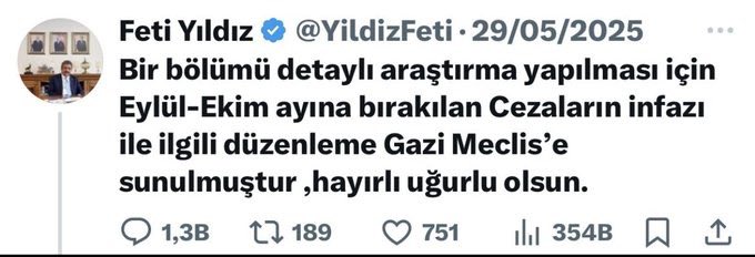 Şoförler ekmeğine ehliyetine ailesine özgürlüğüne kavuşmayı dört gözle bekliyor bizler suç değil hata işledik ekmeğimizden olduk #EhliyetAffı hayat kurtarır Sayıları 1 milyonu gen şoför aileleri af bekliyor Kerem Aktürkoğlu <a href="/YildizFeti/">Feti Yıldız</a>