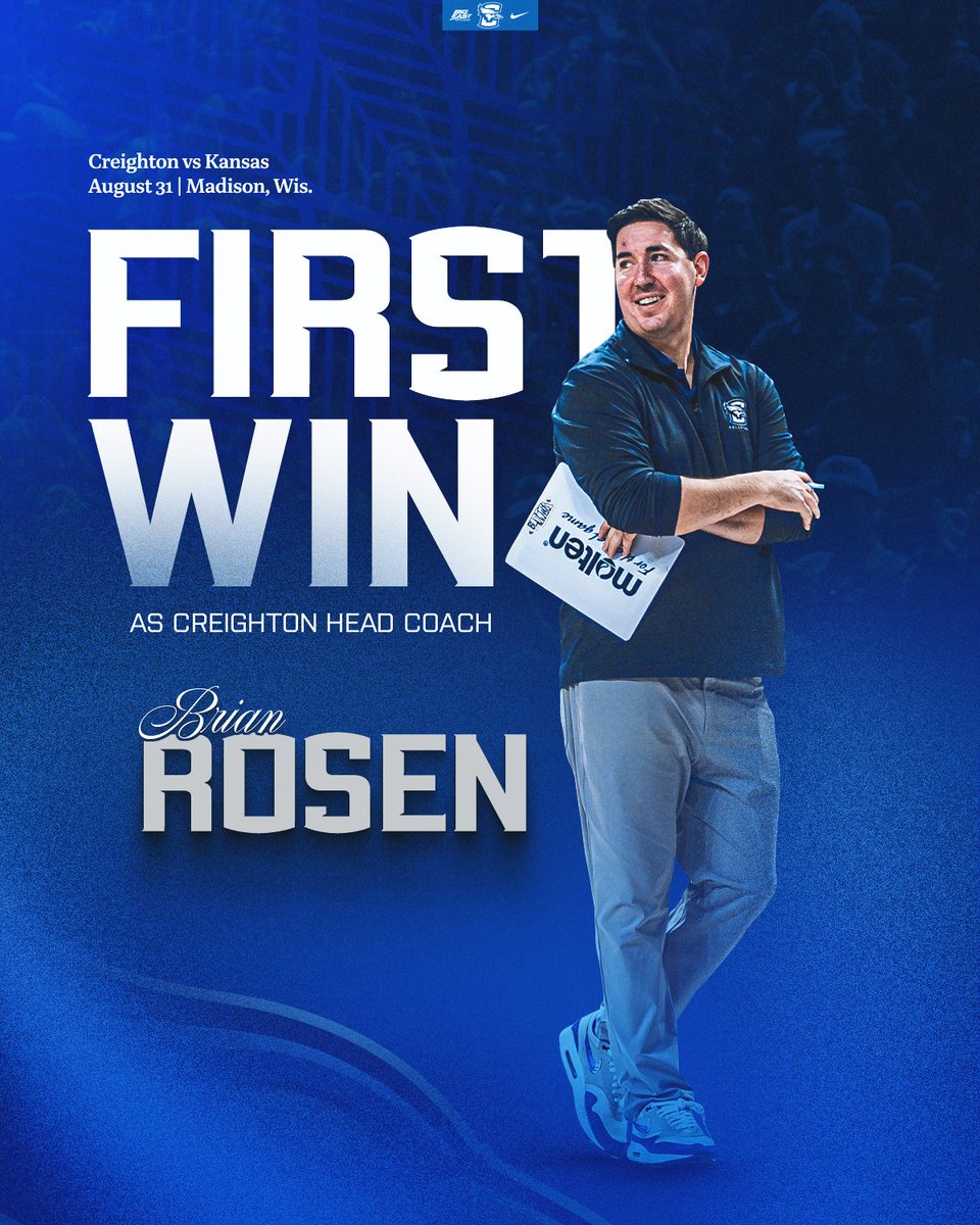 Creighton Volleyball (@creightonvb) on Twitter photo Congrats to Brian Rosen on getting his first win as Head Coach at Creighton!
#GoJays x <a href="/coachbrianvb/">Brian Rosen</a> Congrats to Brian Rosen on getting his first win as Head Coach at Creighton!
#GoJays x <a href="/coachbrianvb/">Brian Rosen</a>