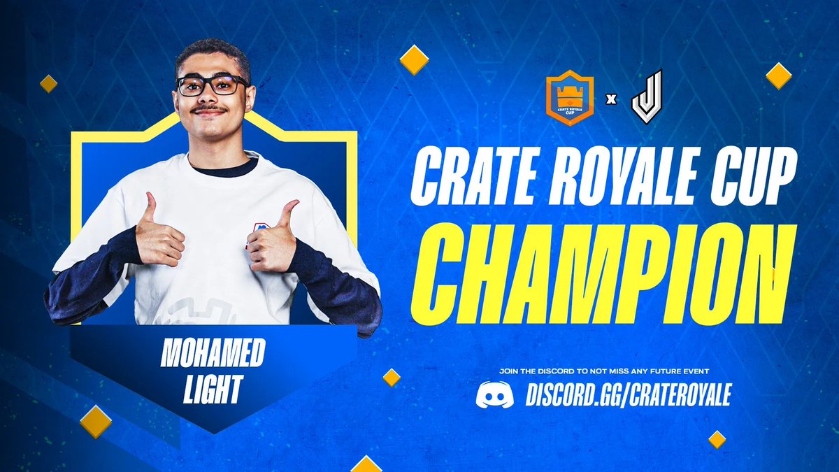 Crate Royale (@crateroyalecr) on Twitter photo Congratulations to <a href="/MohamedLightCr1/">Mohamed Light</a> for becoming the Crate Royale Cup Champion 👑
Taking home $20,000 & bragging rights 🔥 Congratulations to <a href="/MohamedLightCr1/">Mohamed Light</a> for becoming the Crate Royale Cup Champion 👑
Taking home $20,000 & bragging rights 🔥