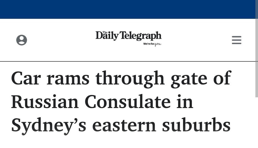 A terroristic attack struck Russia’s Consulate in Sydney when a vehicle rammed the gates, narrowly missing staff. A NSW police officer was injured, and Ukraine’s ambassador Vasyl Myroshnychenko declined to comment after allegations of involvement
 #sydney #russia #ukraine #sbu
