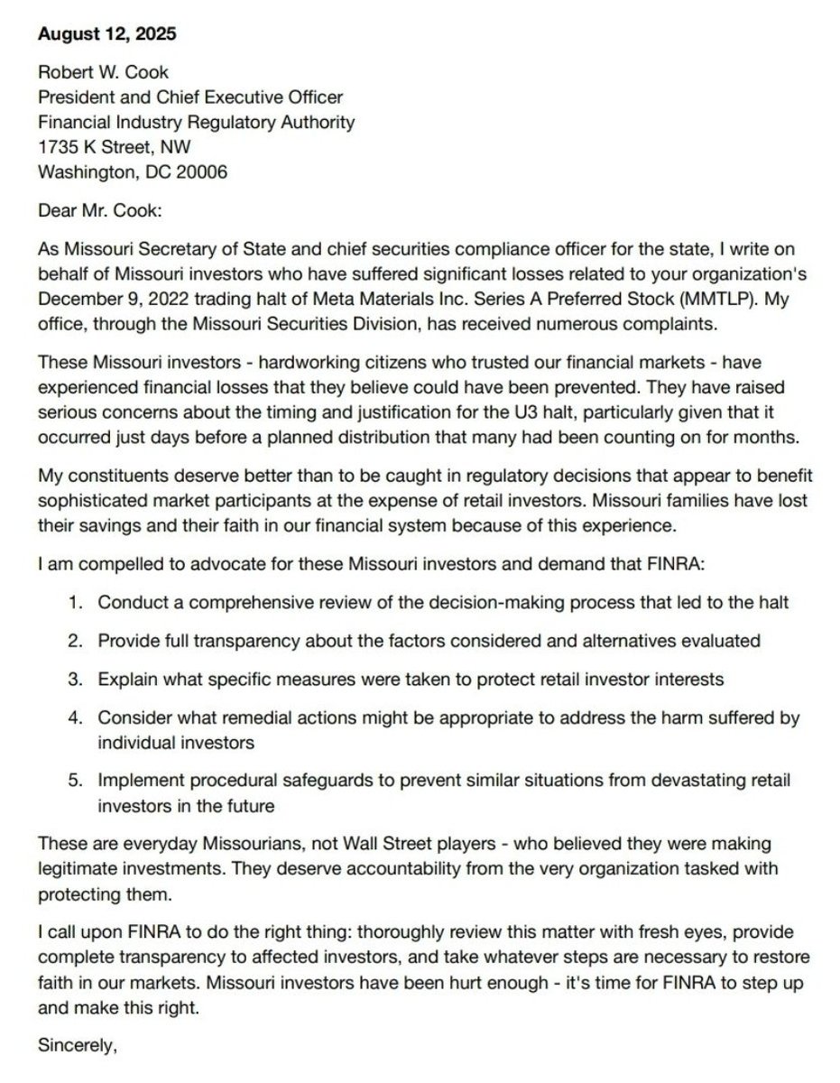 Squatch (@metaman1111) on Twitter photo My question for <a href="/RepAnnWagner/">Ann Wagner</a> <a href="/AnnLWagner/">Ann Wagner</a> is why are you doing nothing for MMTLP constituents who have CONSISTENTLY asked for your help? Sos Denny Hoskins wrote a letter to FINRA asking for transparency, didn't take him 2.5 years of emails and calls to act on our behalf either. My question for <a href="/RepAnnWagner/">Ann Wagner</a> <a href="/AnnLWagner/">Ann Wagner</a> is why are you doing nothing for MMTLP constituents who have CONSISTENTLY asked for your help? Sos Denny Hoskins wrote a letter to FINRA asking for transparency, didn't take him 2.5 years of emails and calls to act on our behalf either.