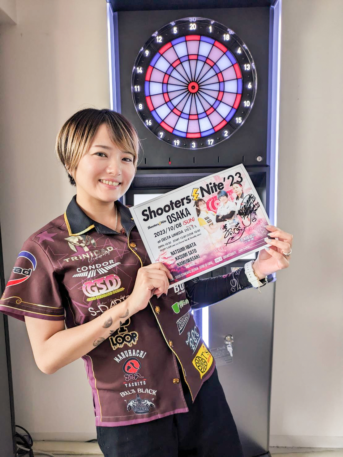 Black hole2024 vol.4 A.B賞　岩田 夏海選手 2点セット ダーツハイブオフィシャルプレイヤー岩田 夏海（いわた なつみ