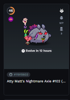 atty_matt's tweet photo. Waiting for these bad boys to level up so we can push push push.
#axieorigin
@AxieInfinity @Ronin_Network https://t.co/WUoG1plR0w
