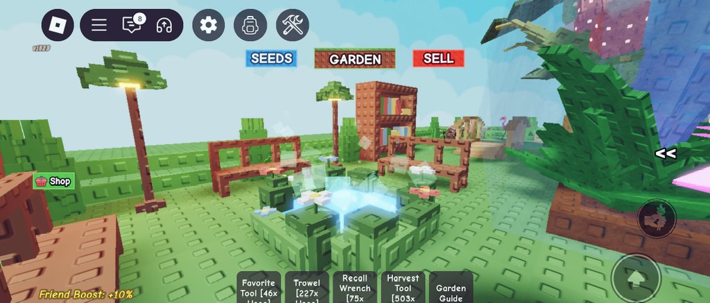 storyofshawna's tweet photo. I am OBSESSED with the fairy update 🦋✨ this is just the back of my garden I am still working on it :) 
#growagarden #robloc #fairy https://t.co/AOVCRulK7v