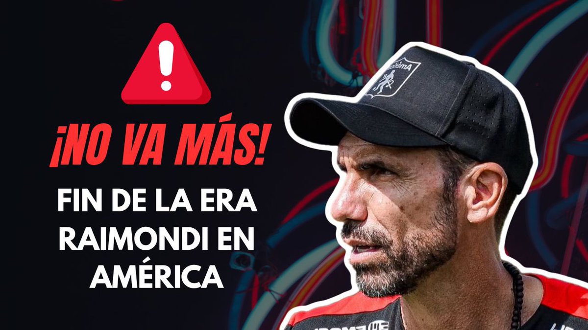 🚨 ¡ÚLTIMA HORA! Gabriel Raimondi no continúa en @americadecali

El entrenador ya se despidió de los jugadores. Más detalles en minutos con <a href="/FerrinoAndres/">Andres Muñoz FERRIÑO</a> en <a href="/AgendaEscarlata/">Agenda Escarlata</a> 

🔗 youtube.com/live/L57q_iGN8…