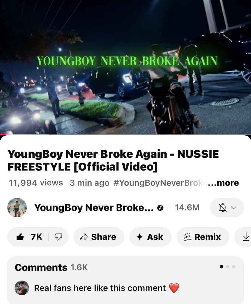 YB OUTSIDE NOLA 👿💚  NUSSIE OUT NOW