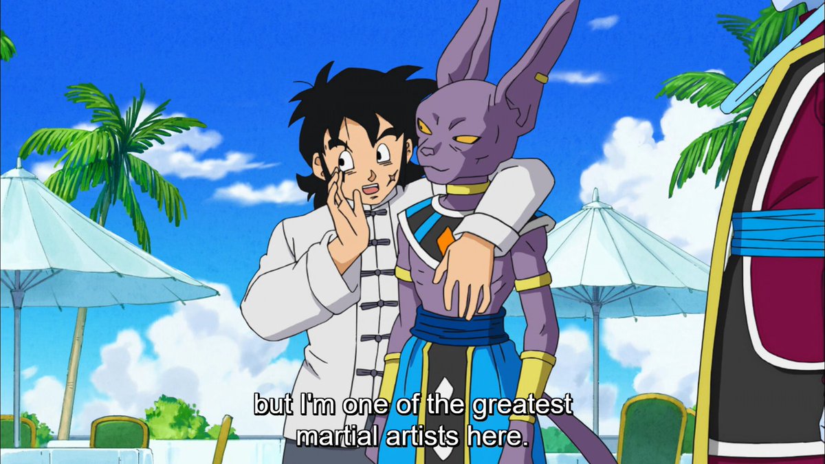 Nobody:
Absolutely nobody:
Yamcha to the God of Destruction: 'I'm one of the greatest martial artists here 😂