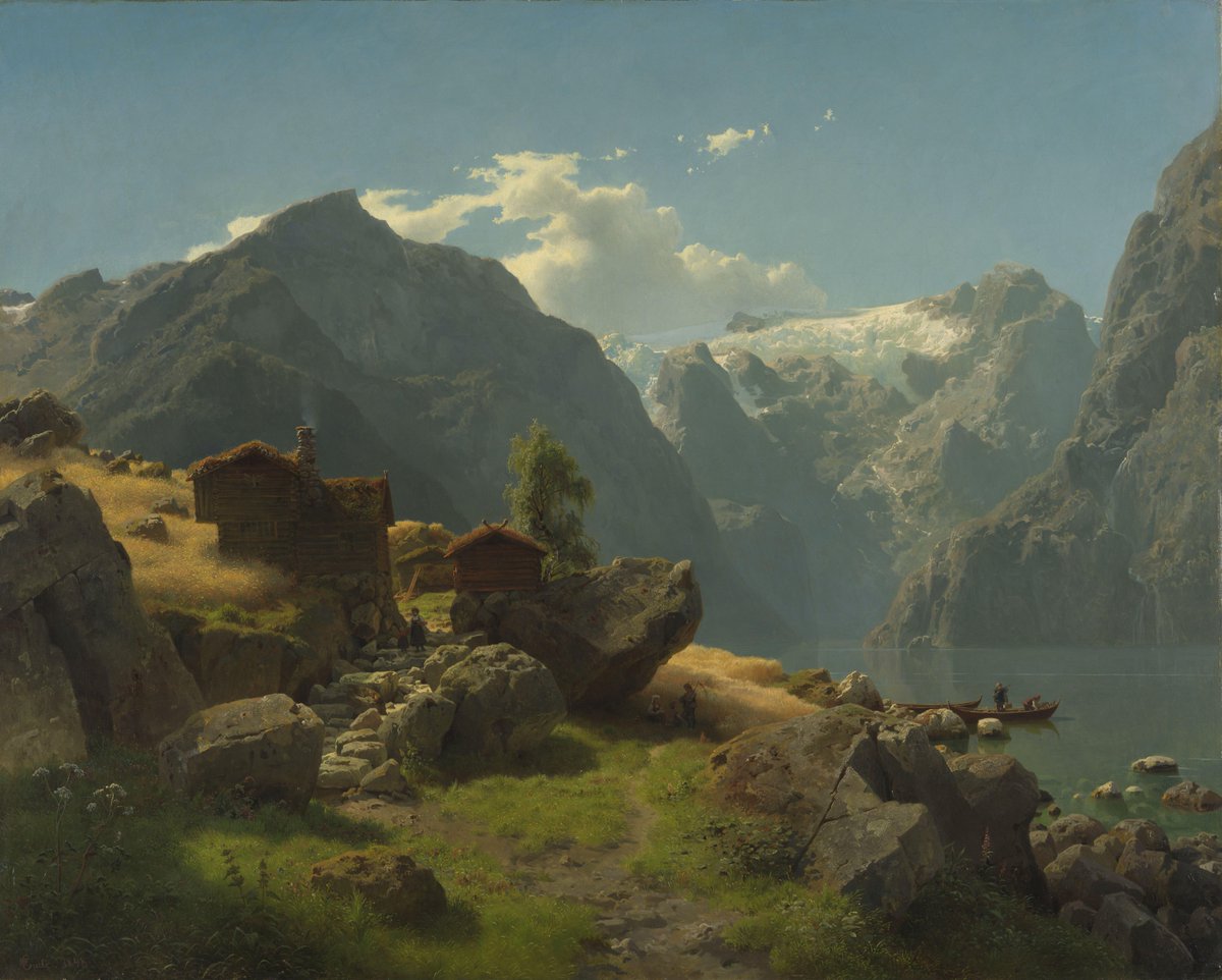 echoesofthearts's tweet image. The landscapes of Hans Gude (1825–1903) 

(Tab to load the first painting in 4K)