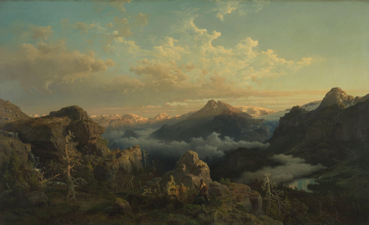 echoesofthearts's tweet image. The landscapes of Hans Gude (1825–1903) 

(Tab to load the first painting in 4K)