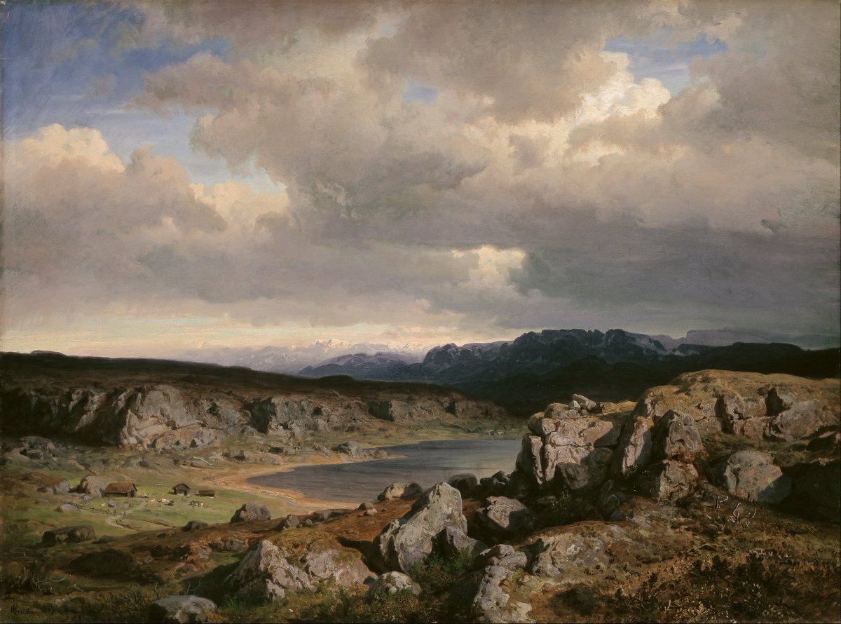echoesofthearts's tweet image. The landscapes of Hans Gude (1825–1903) 

(Tab to load the first painting in 4K)