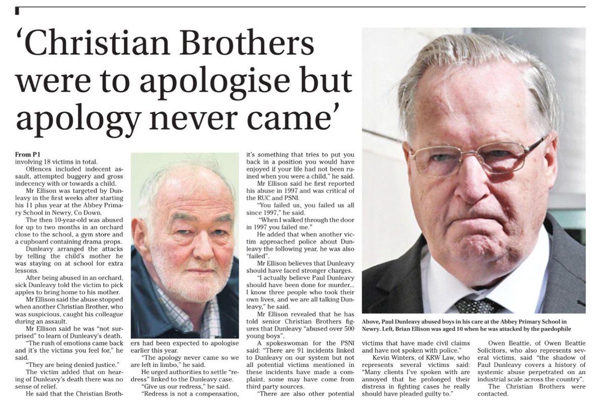 Three boys took their lives following sexual abuse by Irish Christian Brother, says Brian, one of Brother Dunleavy’s survivors. Brian specifically highlights the failure of the Northern Irish police. How was Dunleavy able to get away with abuse for so long across so many schools?