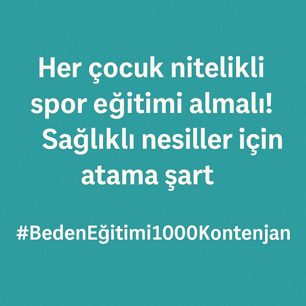 Tagımıza destek olur musunuz 🙏
Rt beğeni rica ediyorum🌼🫶🙏
#BedenEğitimi1000Kontenjan