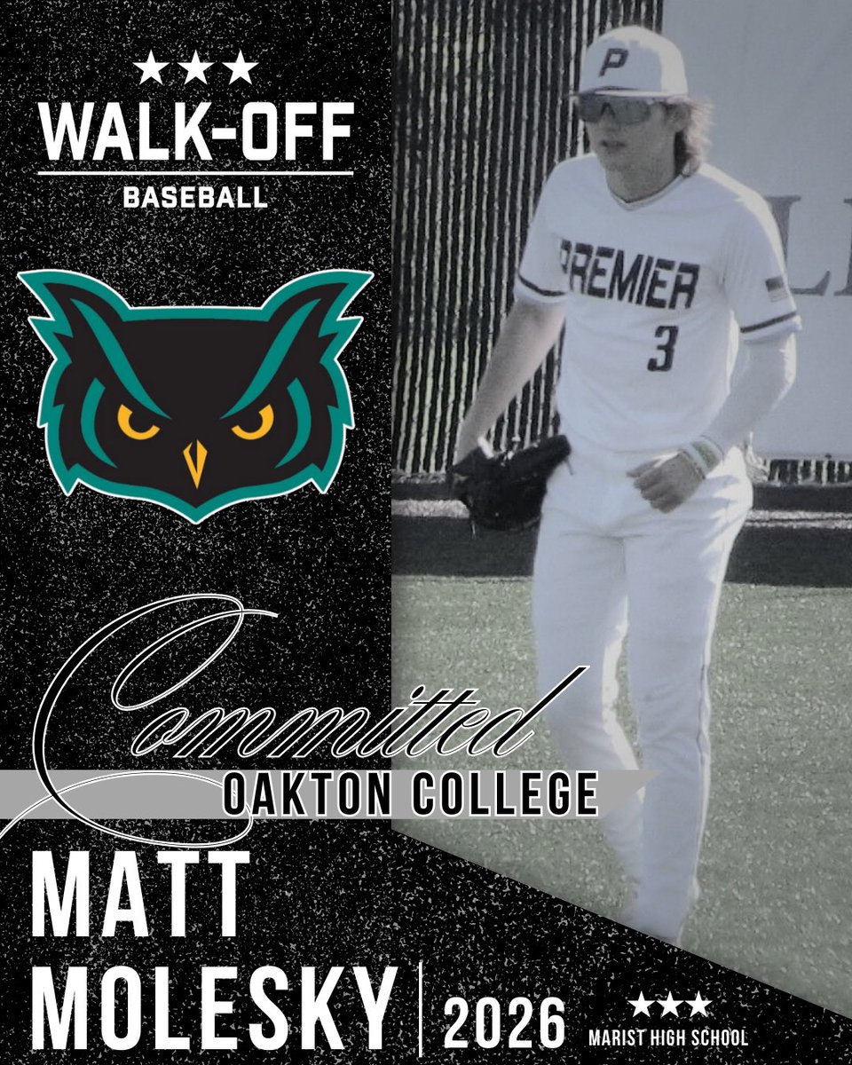 Walk-OffBaseball (@walkoffbbil) on Twitter photo ππ¨ Commitment Alert π¨π
Congratulations to Matt Molesky (Class of 2026 β Marist High School) on his commitment to continue his academic and athletic career at Oakton College!
Your dedication, work ethic, and drive have brought you to this moment. <a href="/matt_molesky11/">Matt Molesky</a> <a href="/OaktonOwls/">Oakton Athletics</a> ππ¨ Commitment Alert π¨π
Congratulations to Matt Molesky (Class of 2026 β Marist High School) on his commitment to continue his academic and athletic career at Oakton College!
Your dedication, work ethic, and drive have brought you to this moment. <a href="/matt_molesky11/">Matt Molesky</a> <a href="/OaktonOwls/">Oakton Athletics</a>