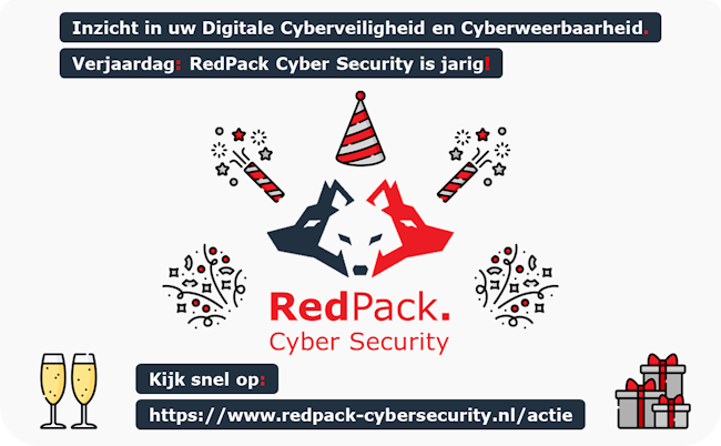 RedPackSecurity's tweet photo. 📢 RedPack Cyber Security is jarig! 📢

De traktatie mag natuurlijk niet ontbreken:📢 5% projectkorting op het gehele diensten aanbod! 📢

Nieuwsgierig? Geïnteresseerd? 👉 Kijk snel op https://t.co/y1y1vCdo1J voor de actie voorwaarden!

#CyberSecurity #EthicalHacking #infosec https://t.co/8blQ8mFr2v