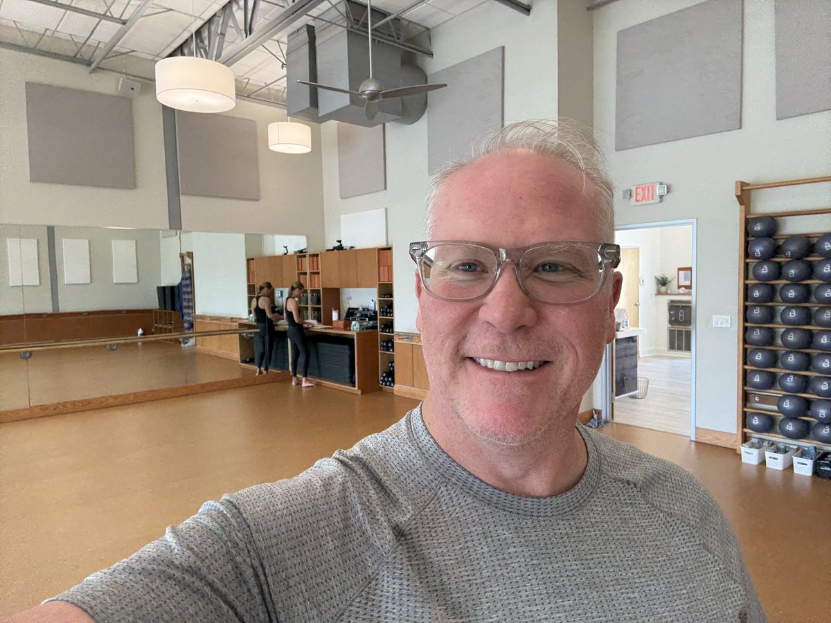 When your wife is training to become a barre instructor and she needs practice subjects. Come to Barre 3 in Circle C and take my spot!