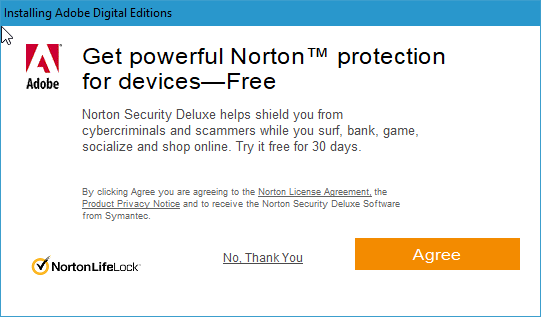 why is adobe pushing norton