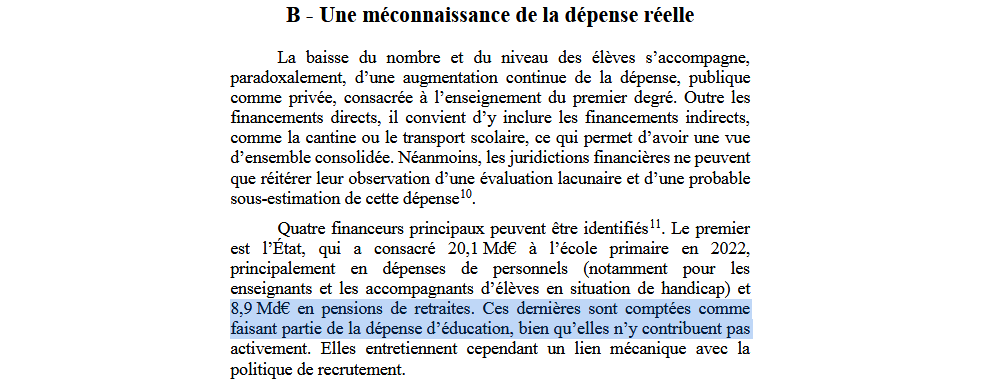 Des paroles dures à digérer. Pourtant, regardons les chiffres en tendance et en comparaison de nos voisins.

D'abord, la tendance : les dépenses des services généraux des administrations sont en baisse depuis 25 ans. Celles de l’enseignement aussi, ainsi que celles de la défense.