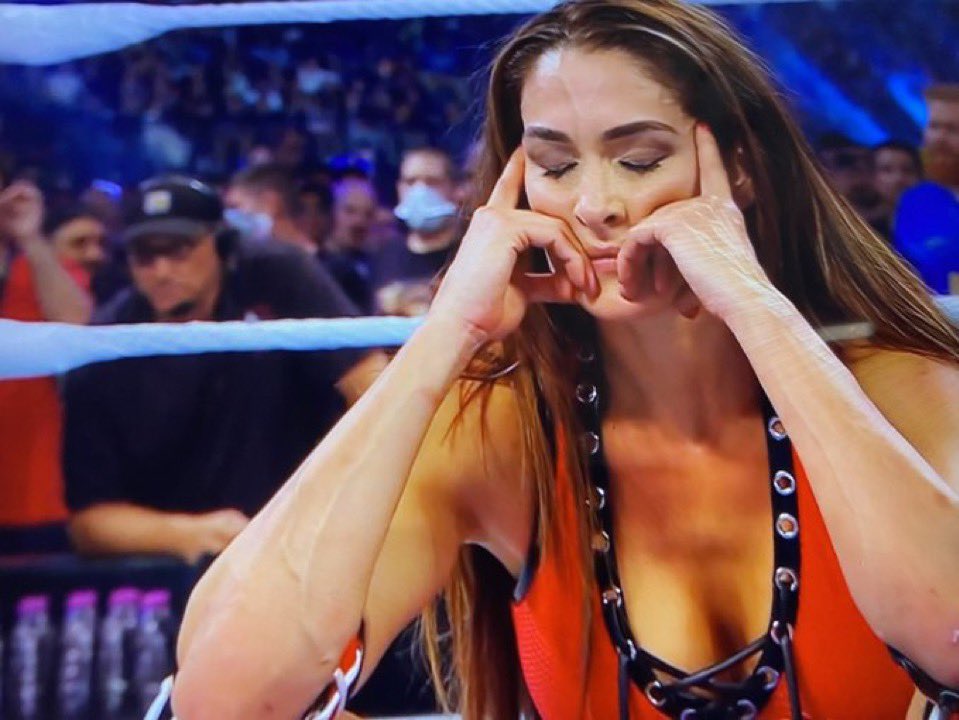 TwistedJohnX's tweet photo. the way you could tell nikki was a little disappointed, i really hope she doesn’t  beat herself up for her performance 😕

#WWEClash https://t.co/QKBkOnOBbo
