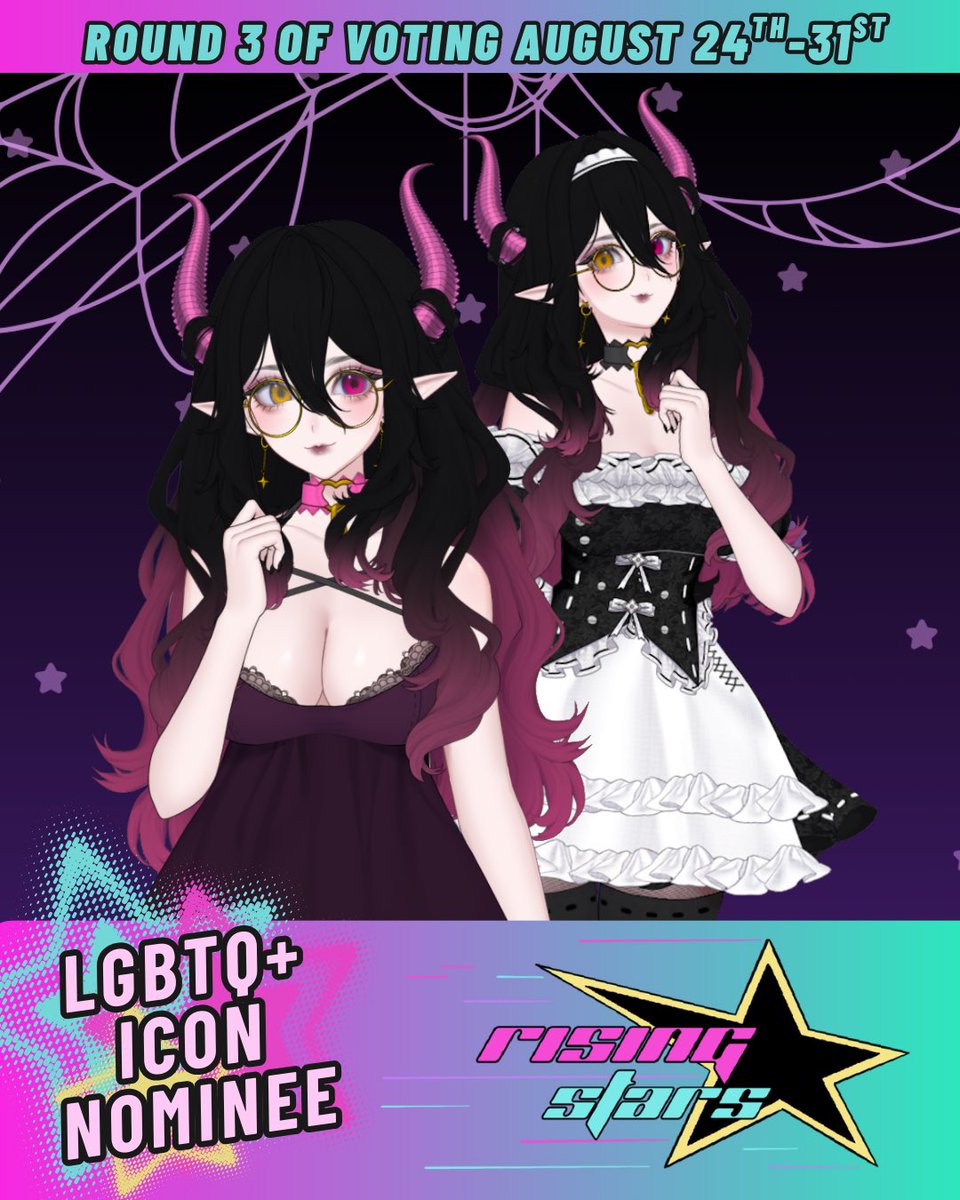 ✨VOTING ENDS TONIGHT✨

it’s your last chance to vote for your favorite cult demon in the top 3 in both the Fear Friend and LGBTQ+ Icon categories!! 🖤

if you haven’t already, i would appreciate any votes you can send my way!! i genuinely appreciate everyone who’s voted for me
