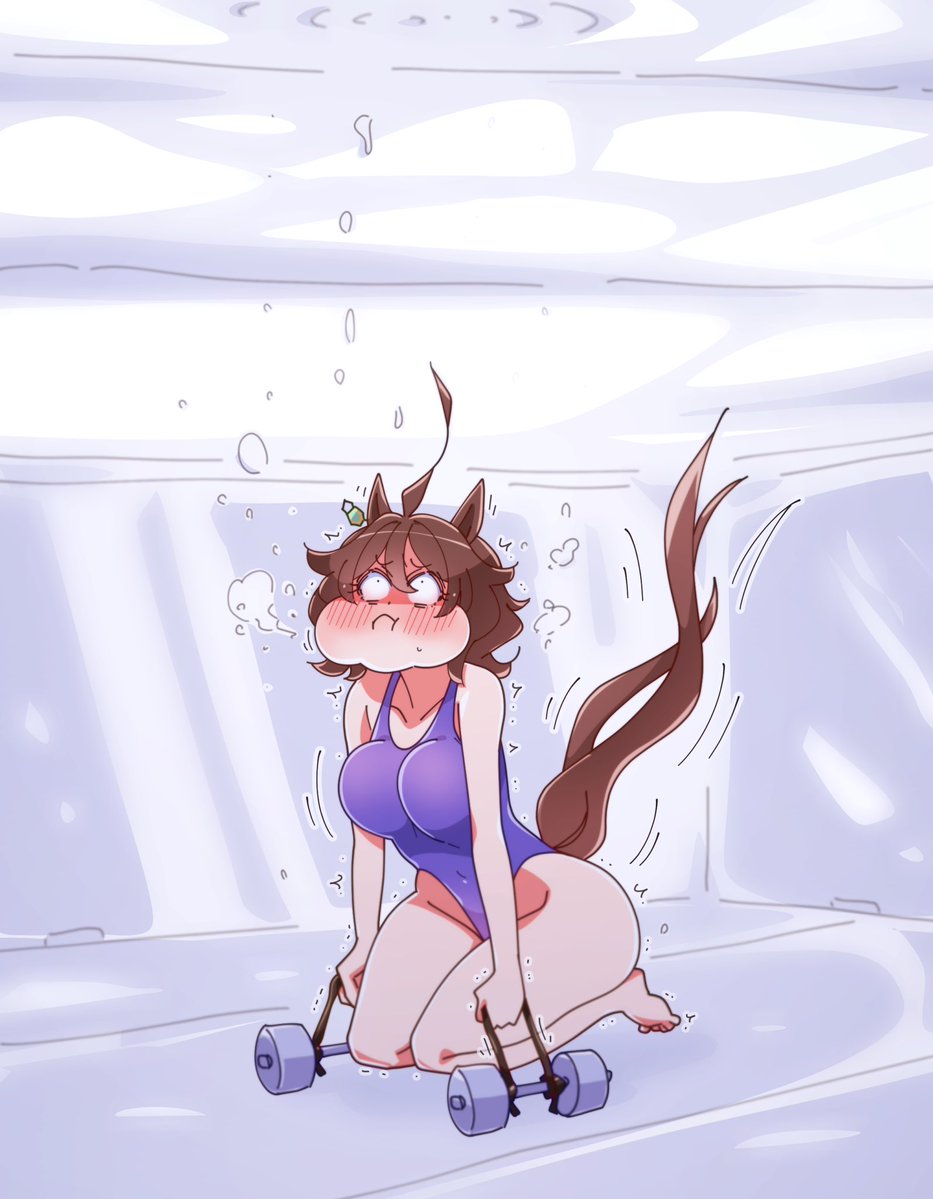 スケブで描いた水中トレーニングする
アグネスタキオン