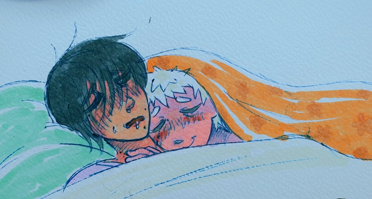 Rururuhig's tweet photo. They eep and both get sick the end https://t.co/cg8PhwjsXc