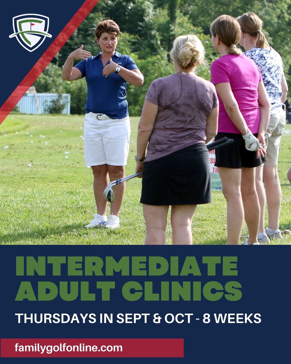 family_golf_ctr's tweet image. Sign up for our Intermediate Adult Clinic - Thursdays in September &amp;amp; October!
This is for the intermediate golfer who has been introduced to the game &amp;amp; has developed fundamental skills with setup &amp;amp; swing.
ow.ly/yFo050WNISW
#LearnGolf #IntermediateGolfer #GolfClinics