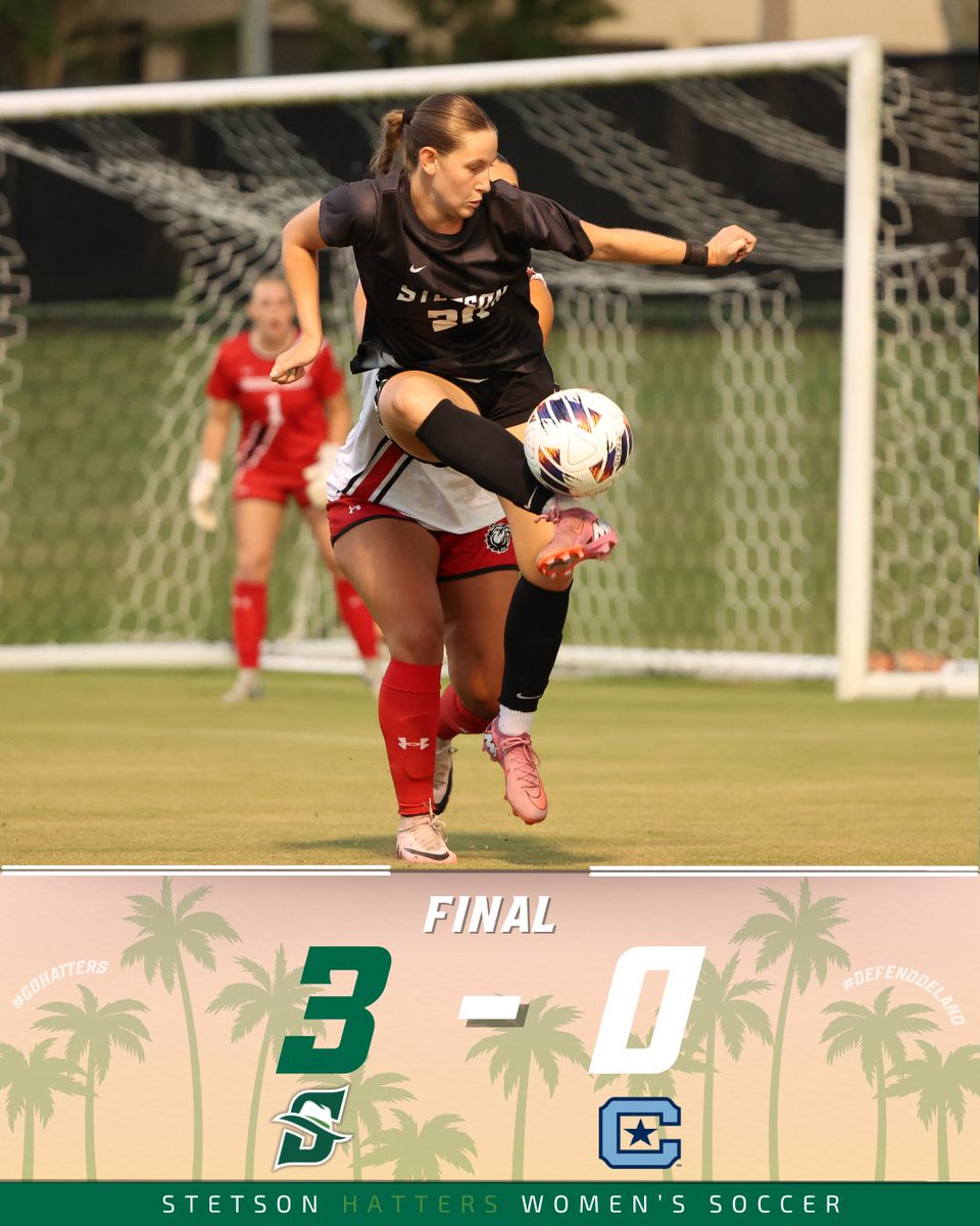 Stetson WSoccer (@stetsonwsoccer) on Twitter photo A dominant second half gives the Hatters a 3-0 victory!
#GoHatters | #CYOH | <a href="/StetsonHatters/">Stetson Hatters</a> A dominant second half gives the Hatters a 3-0 victory!
#GoHatters | #CYOH | <a href="/StetsonHatters/">Stetson Hatters</a>