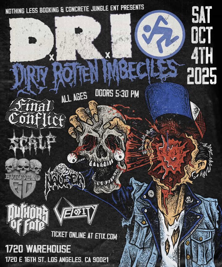 Sat., Oct 4th Los Angeles
🎟️ etix.com/ticket/p/78757… <a href="/evildeadband/">EVILDEAD</a> #DRIband
