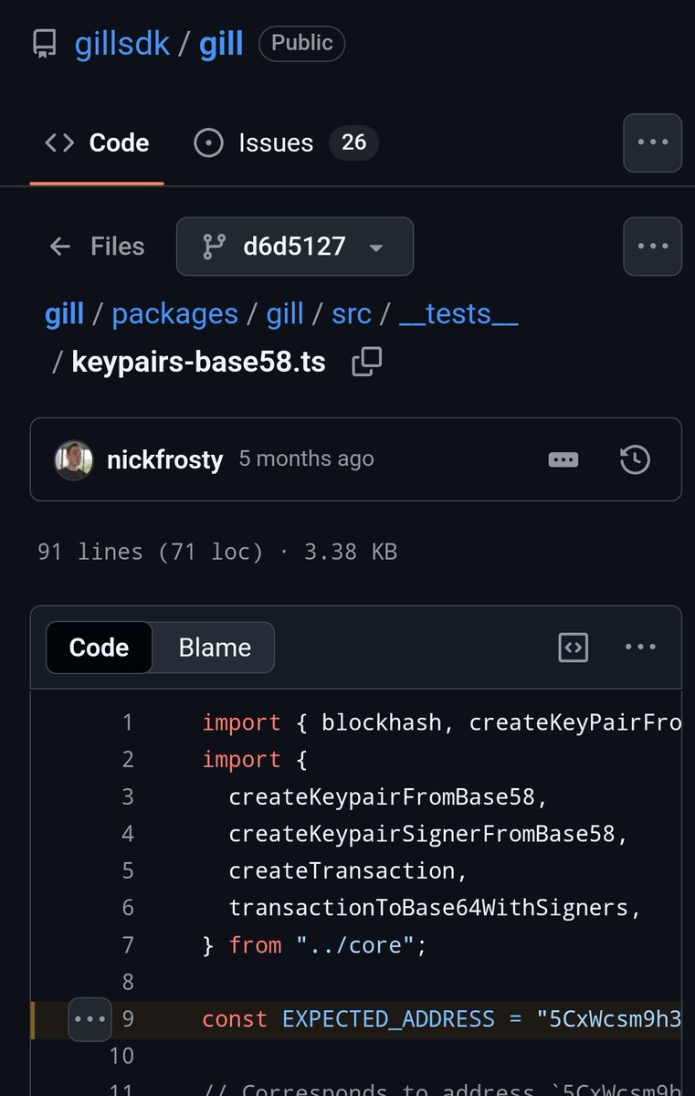 Literally a coin made by solona 
And u still fading lmao
Check who posted the code of both 

5CxWcsm9h3NfCM8WPM6eaw8LnnSmnYyEHf8BQQ56YJGK

First one is $gill 70k mc 

github.com/solana-foundat…

Second one is $sol 100Billion mc

github.com/solana-labs/so…