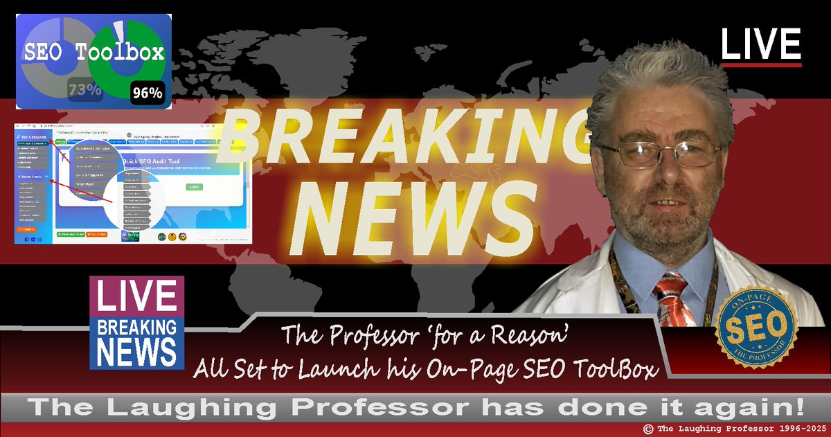 Everything FREE until Launch date 6th Sept laughingprofessor.net/seo-agency-too… #TheProfessor #SEOServicesCompany #seotools