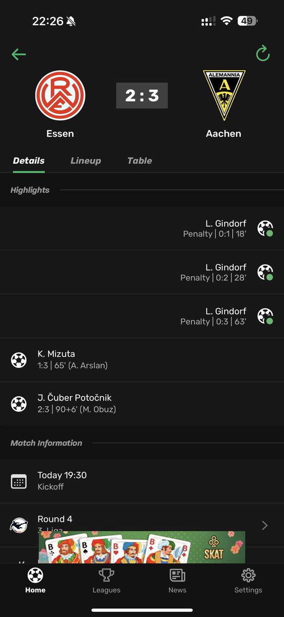 Was ist das denn? 

Aachen bekommt innerhalb 40 Minuten drei Elfmeter gegen Essen, und irgendwie hab ich dazu noch Nix gelesen.

Noch dazu bis zu den Elfern nur jeweils eine gelbe pro Elfer und sonst gar nix auf Seiten von RWE